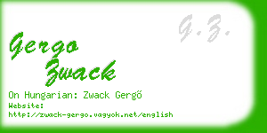 gergo zwack business card