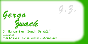 gergo zwack business card